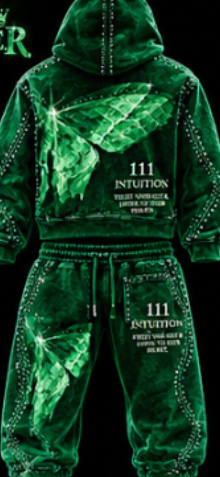 butterfly sweatsuit with rhinestones