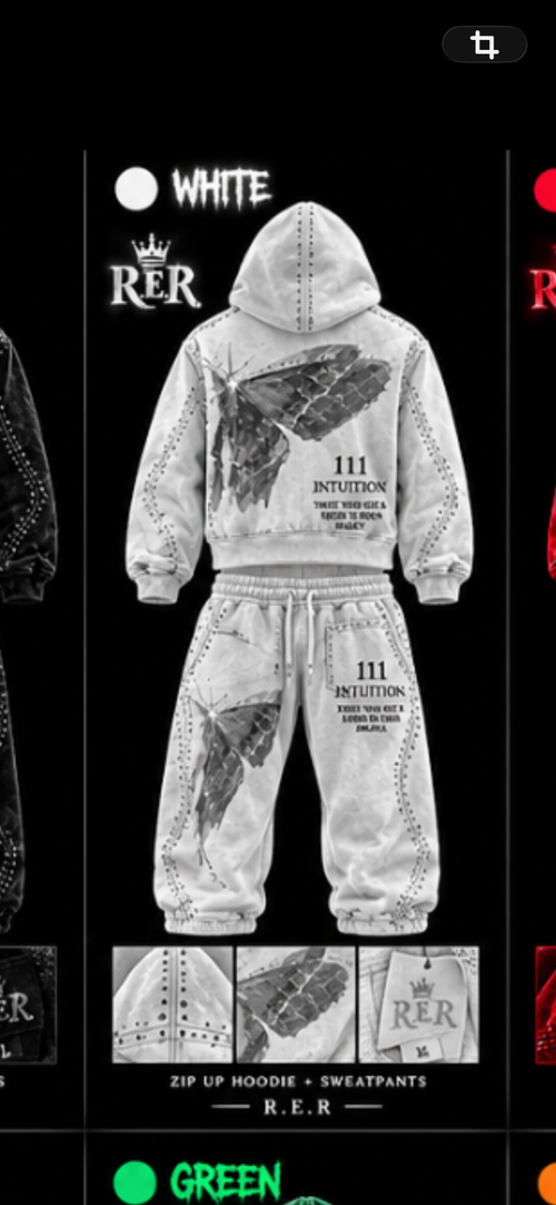 butterfly sweatsuit with rhinestones