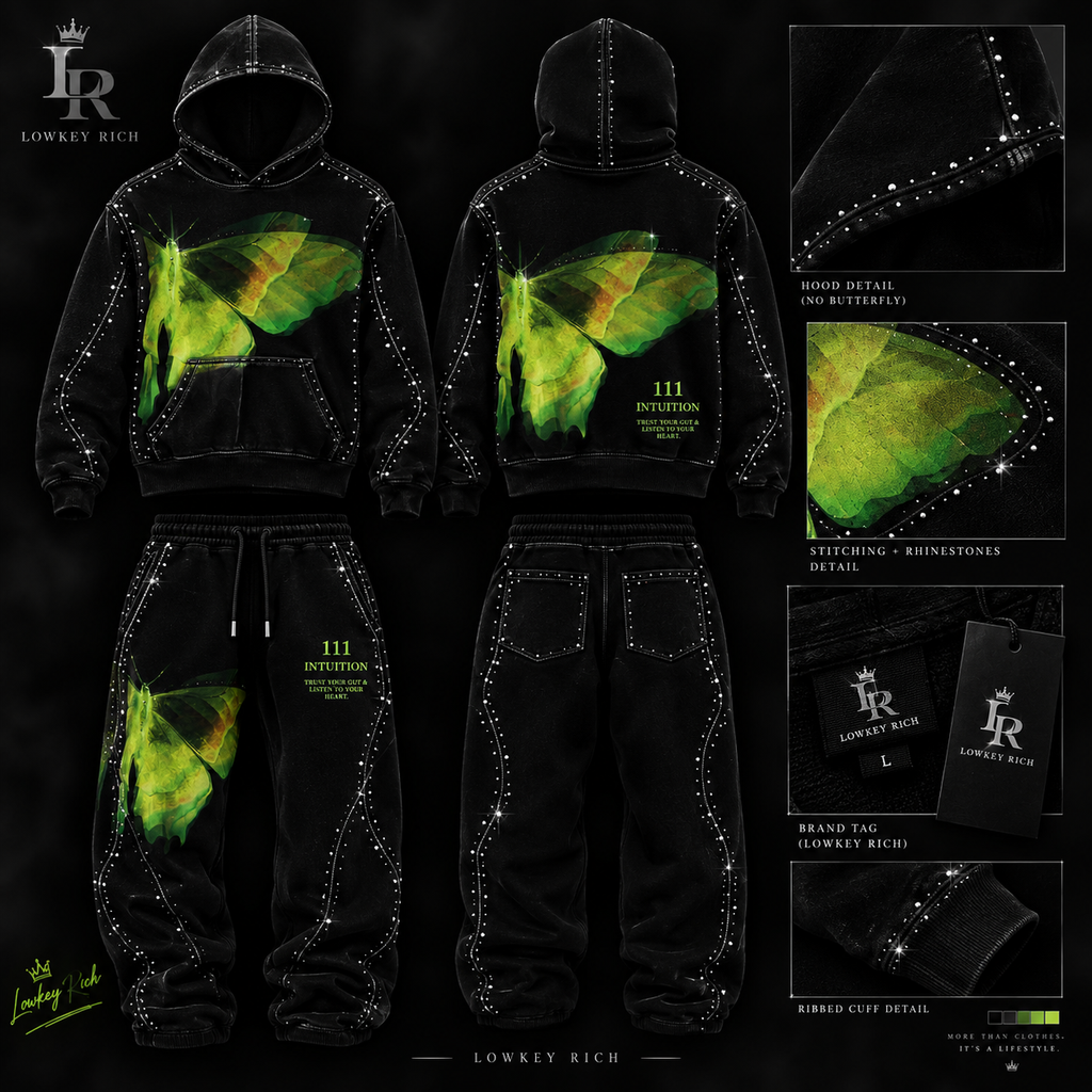 butterfly sweatsuit with rhinestones