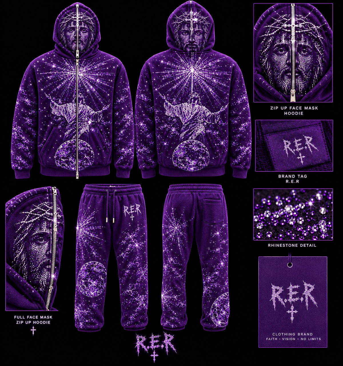 Jesus piece sweatsuit ￼